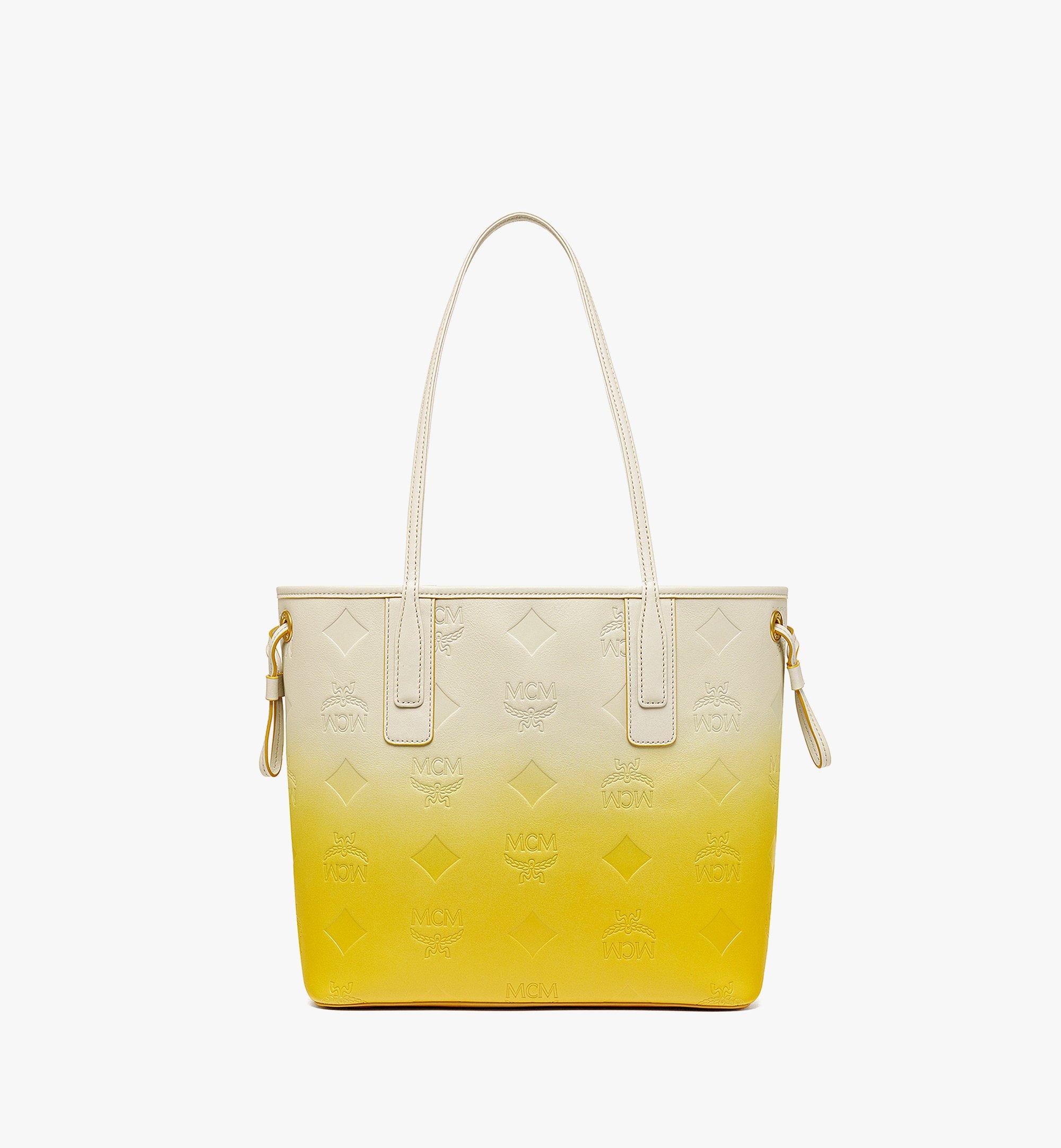 Gold best sale mcm tote